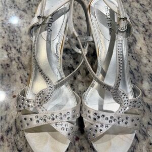 Maripe Metallic Strappy Heels